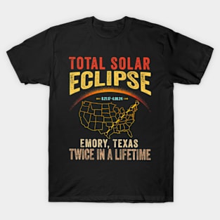 Emory Texas Tx Total Solar Eclipse 2024 Totality T-Shirt